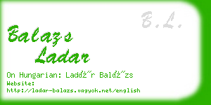 balazs ladar business card